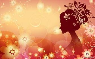 Art Wallpaper Flower Woman