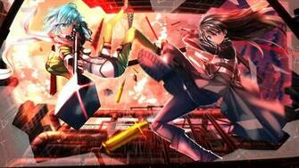 Sinon And Kirito Gun Gale Online Ggo Asada Shino Kirigaya Kazuto