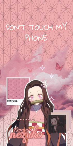 Nezuko Phone Don T Touch Wallpaper