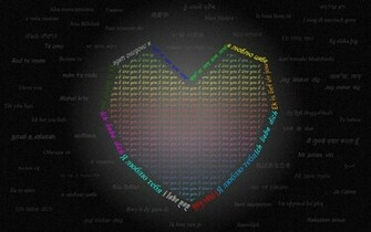 Love Heart In Words Wallpaper