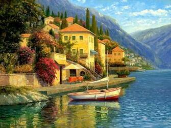 Lake Como Blossom Wallpaper HD Desktopinhq