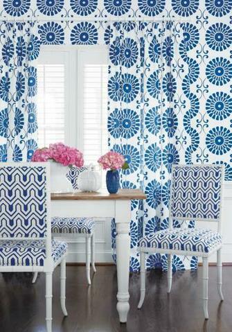 Rosa Dest Interiors Coordinating Wallpaper And Fabric