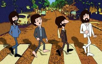 The Simpsons Abbey Road Wallpaper