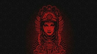 Deviantart More Like Obey Peace Goddess Red Wallpaper By
