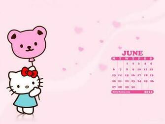 Hello Kitty June Desktop Calendar Wallpaper Kittyrulez