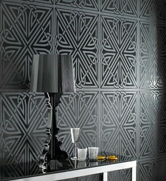 Viva Black Gloss Wallpaper Barbara Hulanicki This May Not Be