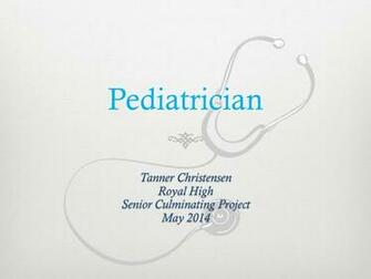 Pediatrician Background Infobackground Info Tanner Jacob