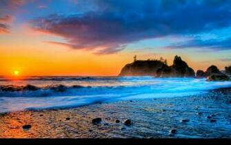Ruby Beach Sunset HD Wallpaper Background For Pc Cool