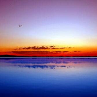 Spectacular Blue And Red Ocean Horizon Wallpaper