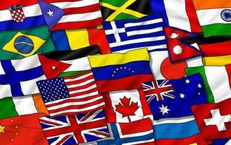 World Flags Painted Wallpaper Art HD