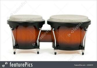 Bongos On White Background
