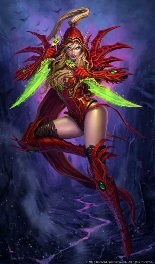 Valeera Sanguinar Hearthstone Hero Portrait By Arsenal21