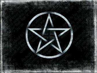 Wiccan Pentacle Background Grunge Pentagram By