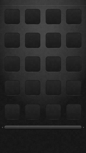 Black Icon Dock iPhone Wallpaper