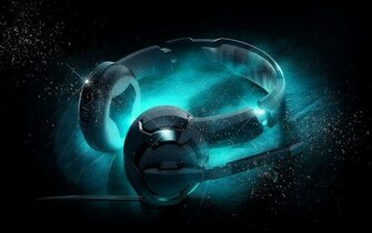 Blue Headphone Music Wallpaper High Resolution
