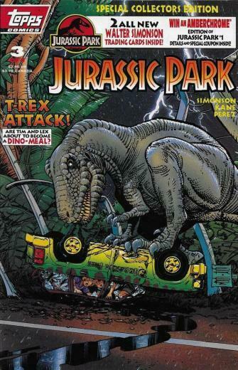 Topps Jurassic Park Comic Issue Movie Adaptation With Image