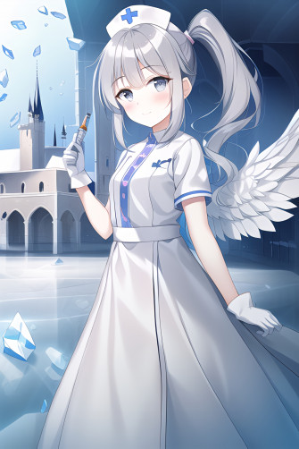 Anime Girls Original Characters Nurses Nurse Outfit Solo