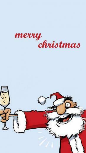 Funny Santa Claus Picture Mobile Wallpaper