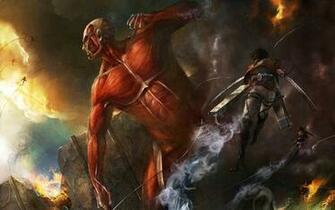 Eren Vs Titan Attack On Wallpaper