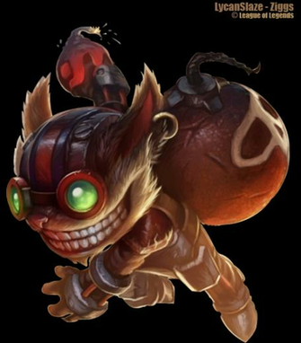Lol Ziggs Render By V Slaze