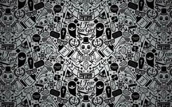 Black And White Skulls Wallpaper