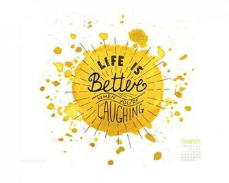March Laughing Desktop Calendar Wallpaper