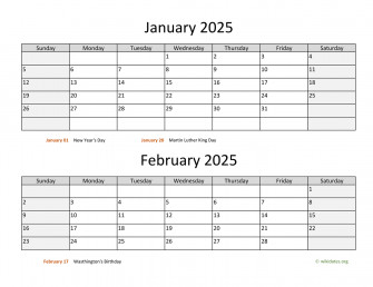 January And February Editable Calendario Wallpaper