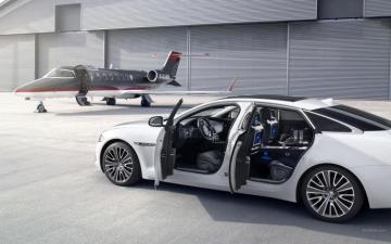 Jaguar Car And Private Jet HD Wallpaper Ask Limousine