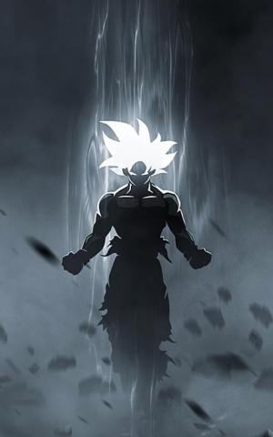Goku Anime Art Glowing Eyes And Hair Wallpaper