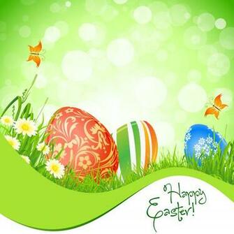 Spring Easter Egg Scene Background