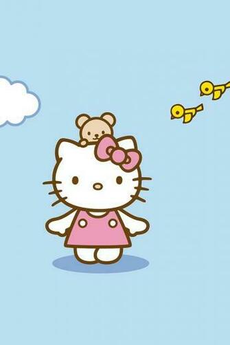 Apple Wallpaper Hello Kitty Blue iPhone4 Photo HD