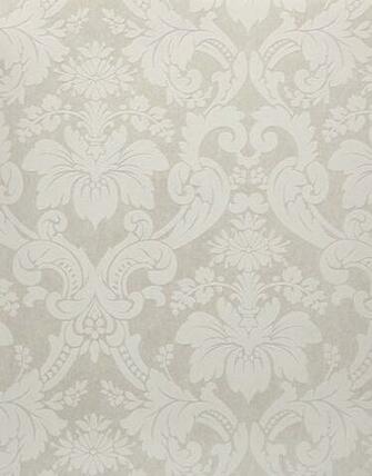 Damask Wallpaper Blue White Traditional By