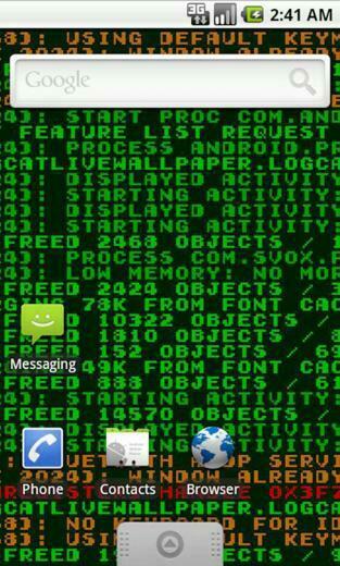 Logcat Live Wallpaper Turns Your Android Phone S Activity Log Into
