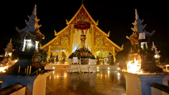 Magha Puja Day In Wat Phra Singh Chiang Mai Thailand Empty
