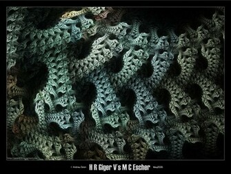 Hr Giger Wallpaper Mc Escher