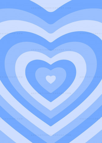 Blue Aesthetic Heart Background Wallpaper