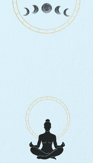 Meditation Elements Blue iPhone Wallpaper