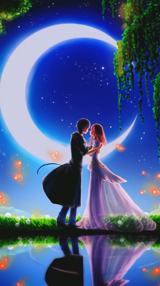Love Romantic Anime Couple iPhone Ultra HD 4k