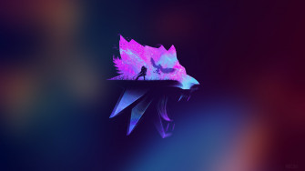 Digital Art The Witcher Video Game Wolf Minimalist Minimalism