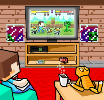 Ocelot Face Minecraft Steve And In Spare