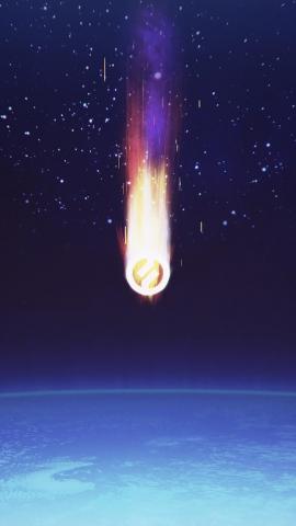 Outer Space Comet iPhone Wallpaper