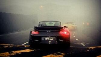 Porsche Turbo Black Fog Yellow Wallpaper Jpg More
