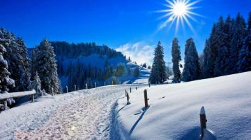 Sunny Winter Day On The Mountain HD Wallpaper