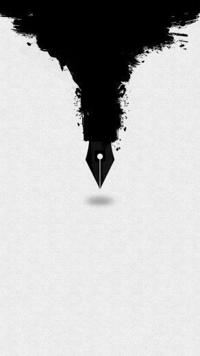 Ink Pen Writing Creative Poster H5 Background Layered