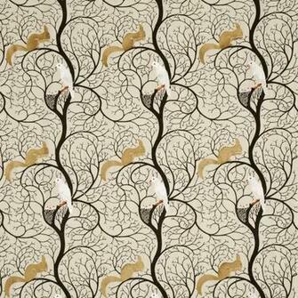 Squirrel Dove Fabric Vintage Fabrics Collection Sanderson