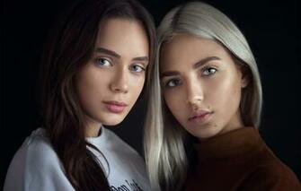 Wallpaper Portrait Girls Eugene Sibirev Alina Perova Darya