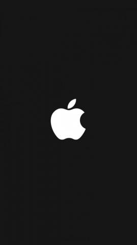 Apple Logo Black And White iPhone Wallpaper