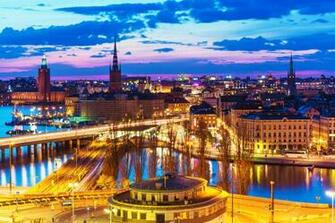 Stockholm Sunset Wall Mural Photo Wallpaper Slussen