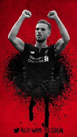 Red Wool Design On Jordan Henderson Phone