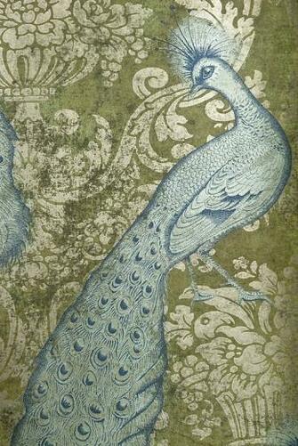 Peacock Tail Foil Animal Novelty Wallpaper Metallic Gold